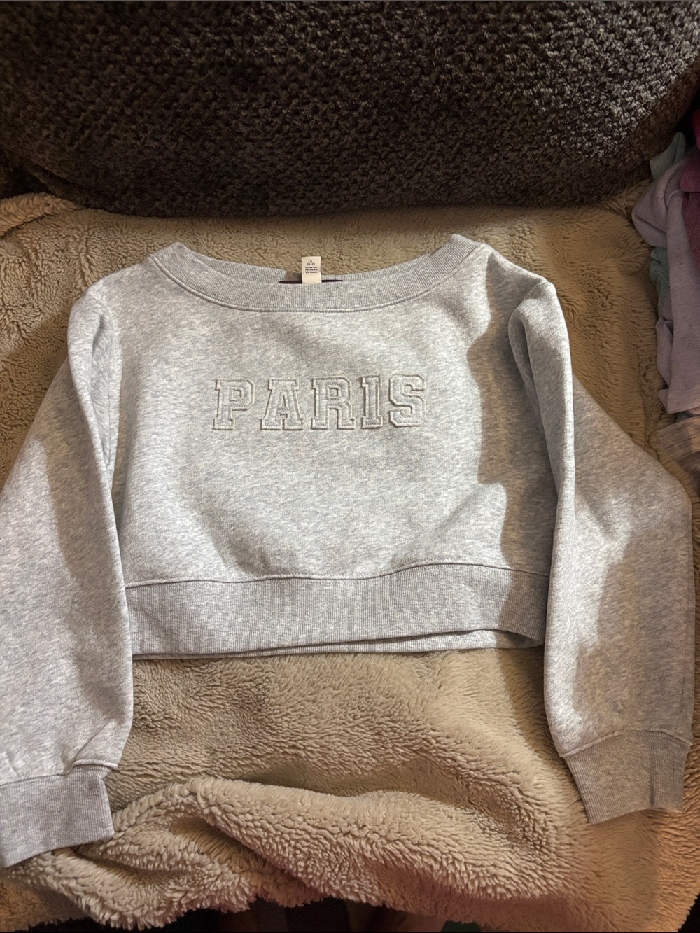🎉4 for $20 NWT Weekend Academy Girls Fleece Paris Sweatshirt with Long Sleeves
